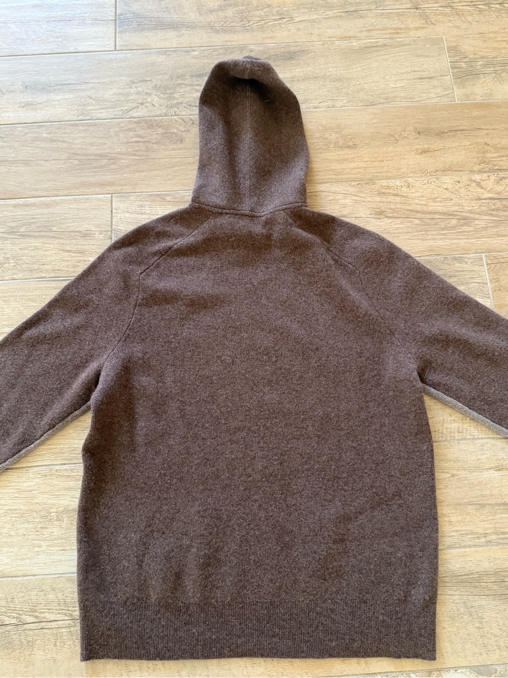 Theory Men's Two-Tone Brown Hooded Sweater - Picture 2 of 5